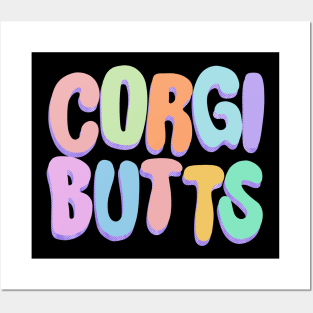 Corgi Butts Posters and Art